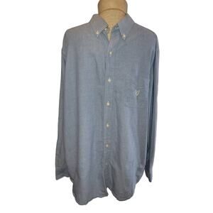 Chaps Ralph Lauren 100% Cotton Men's Chambray Denim Button Up Shirt Sz XL